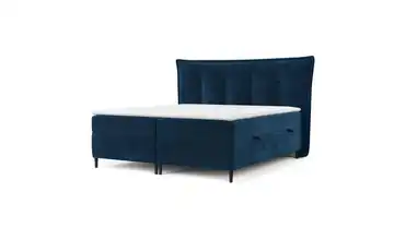 Boxspringbett mit Stauraum 233 cm 200x200 cm Marineblau