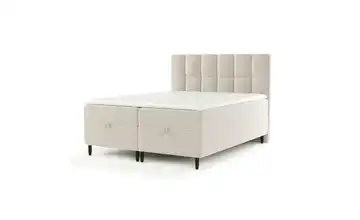 Boxspringbett mit Stauraum 162 cm 160x200 cm Creme