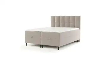 Boxspringbett mit Stauraum 202 cm 200x200 cm Hellbraun