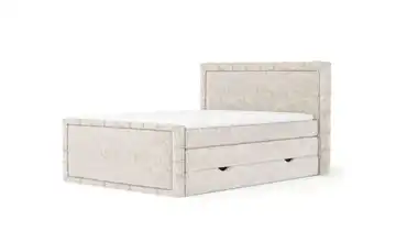 Boxspringbett mit Stauraum 187 cm 160x200 cm Creme