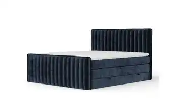 Boxspringbett mit Stauraum 184 cm Marineblau 180x200 cm