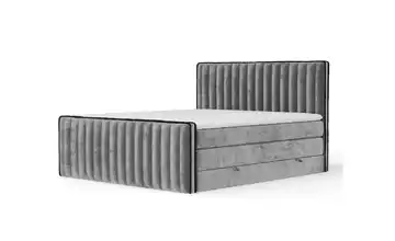 Boxspringbett mit Stauraum 164 cm Grau 160x200 cm