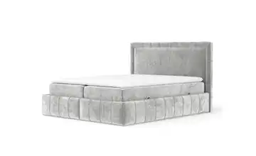 Boxspringbett mit Stauraum 227 cm 200x200 cm Hellgrau