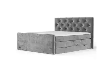 Boxspringbett mit Stauraum 222 cm 200x200 cm Grau