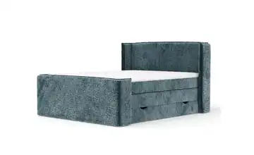 Boxspringbett mit Stauraum 218 cm 200x200 cm Blau