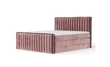 Boxspringbett mit Stauraum 144 cm Rosa 140x200 cm