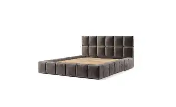 Polsterbett 110 cm 222 cm 180x200 cm Braun