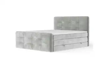 Boxspringbett mit Stauraum Hellgrau 164 cm 160x200 cm