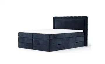 Boxspringbett mit Stauraum 207 cm 180x200 cm Marineblau