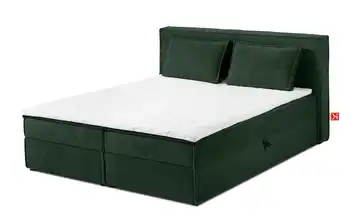 KONSIMO Boxbett 160 cm x 200 cm 165 cm 160x200 cm Dunkelgrün