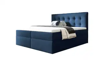Boxbett 200x200 Grau 140 cm 140x200 cm Dunkelblau