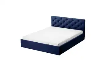 Polsterbett mit Bettkasten Dunkelblau 120x200 cm