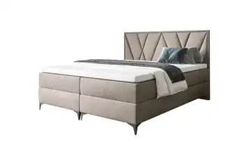 Boxbett mit Bettkasten Beige 140x200 cm