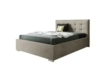 Polsterbett mit Bettkasten 180x200 cm Dunkelbeige