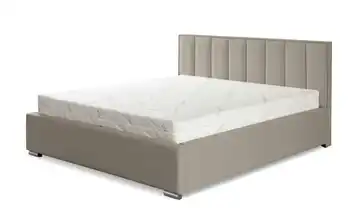 Polsterbett mit Bettkasten Beige 200x200 cm