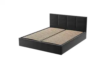 Polsterbett mit Bettkasten 180x200 cm Schwarz