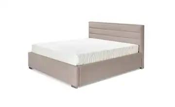 Polsterbett mit Bettkasten Dunkelbeige 140x200 cm