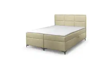 Boxbett mit Bettkasten Hellbeige 120x200 cm