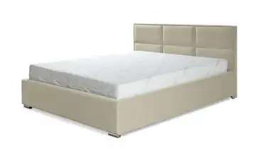 Polsterbett mit Bettkasten 180x200 cm Hellbeige