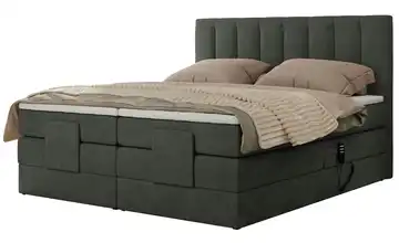 Motor Boxspringbett mit Bettkasten 140x200 cm H3 Dunkelgrau