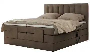 Motor Boxspringbett mit Bettkasten 140x200 cm H3 bronzefarben