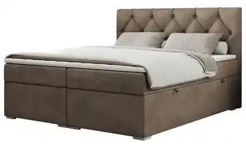 Boxbett mit Bettkasten 160x200 cm H3 bronzefarben