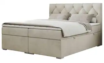 Boxbett mit Bettkasten 160x200 cm H3 Creme