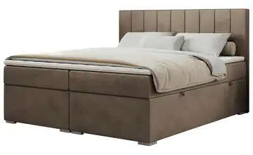 Boxbett mit Bettkasten 160x200 cm H3 bronzefarben