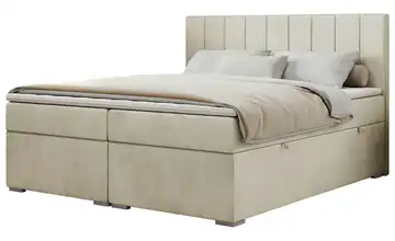 Boxbett mit Bettkasten 160x200 cm H3 Creme