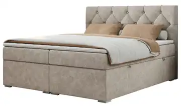 Boxbett mit Bettkasten 160x200 cm H3 Beige