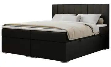 Boxbett mit Bettkasten 160x200 cm H3 Schwarz