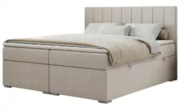 Boxbett mit Bettkasten 160x200 cm H3 Beige