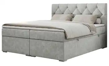 Boxbett mit Bettkasten 160x200 cm H3 Hellgrau