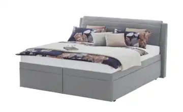 Polsterbett mit Stauraum 160 cm Webstoff Grau