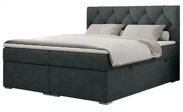 Boxbett mit Bettkasten 160x200 cm H3 Dunkelgrau