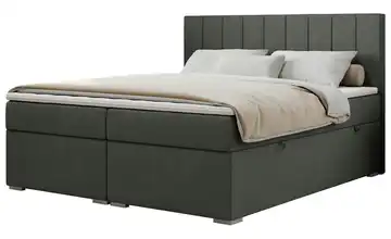 Boxbett mit Bettkasten 160x200 cm H3 Dunkelgrau