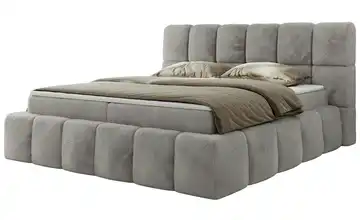 Boxbett mit Bettkasten 200x200 cm H3 Elefantengrau