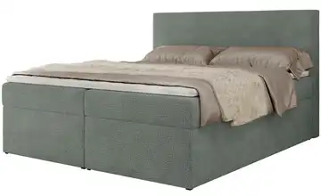 Boxbett mit Bettkasten Grau H4 180x200 cm