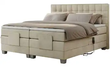 Motor Boxspringbett 140x200 cm H3 Creme