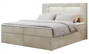 Boxbett mit Bettkasten 180x200 cm H4 Creme