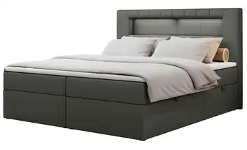 Boxbett mit Bettkasten 200x200 cm H3 Anthrazit