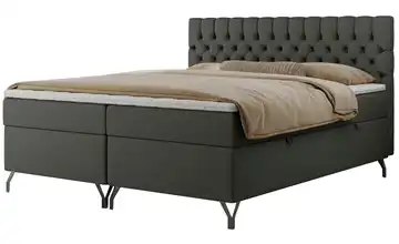 Boxbett mit Bettkasten 200x200 cm H3 Anthrazit