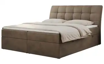 Boxbett mit Bettkasten 180x200 cm H4 bronzefarben