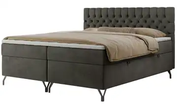 Boxbett mit Bettkasten 160x200 cm H4 Basaltgrau