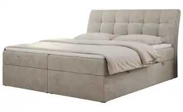 Boxbett mit Bettkasten 180x200 cm H3 Beige