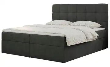 Boxbett mit Bettkasten 200x200 cm H3 Dunkelgrau