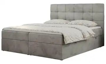 Boxbett mit Bettkasten 180x200 cm H3 Silbergrau