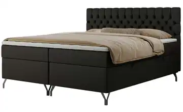 Boxbett mit Bettkasten 140x200 cm H4 Schwarz