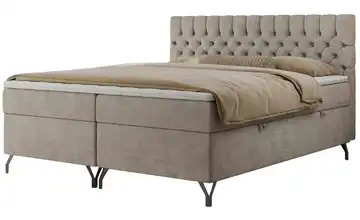 Boxbett mit Bettkasten 140x200 cm H3 Beige