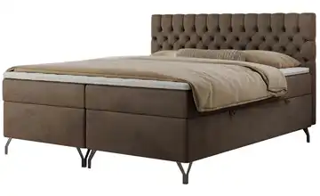 Boxbett mit Bettkasten 120x200 cm H4 bronzefarben